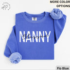 Blessed Nanny Comfort Colors® Sweatshirt, New Nana Sweater, Gift for Grandma, Pregnant Announcement, Grammy