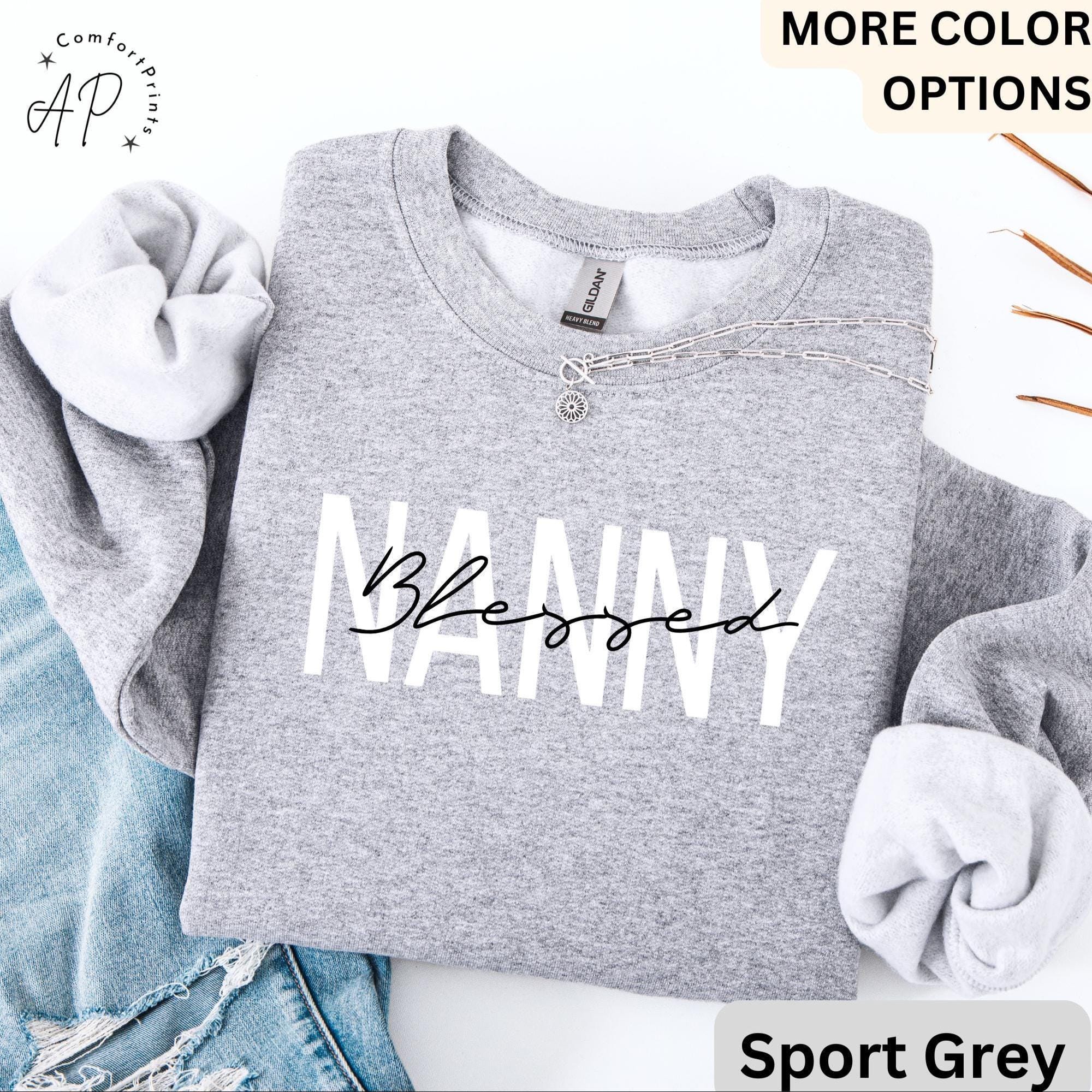 Blessed Nanny Comfort Colors® Sweatshirt, New Nana Sweater, Gift for Grandma, Pregnant Announcement, Grammy
