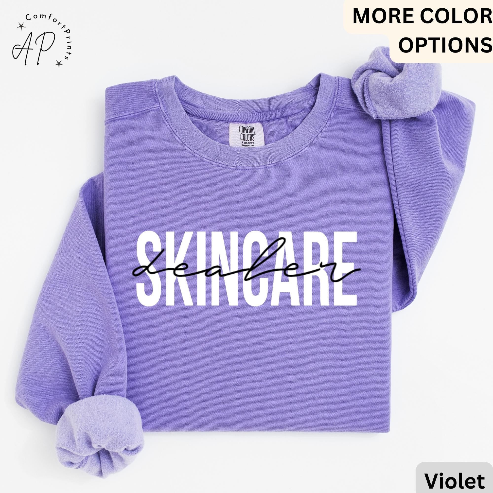 Skincare Dealer Comfort Colors® Sweatshirt, Beauty Skincare Sweater, Cosmetologist, Cosmetology Beautician Esthetician, Makeup Artist