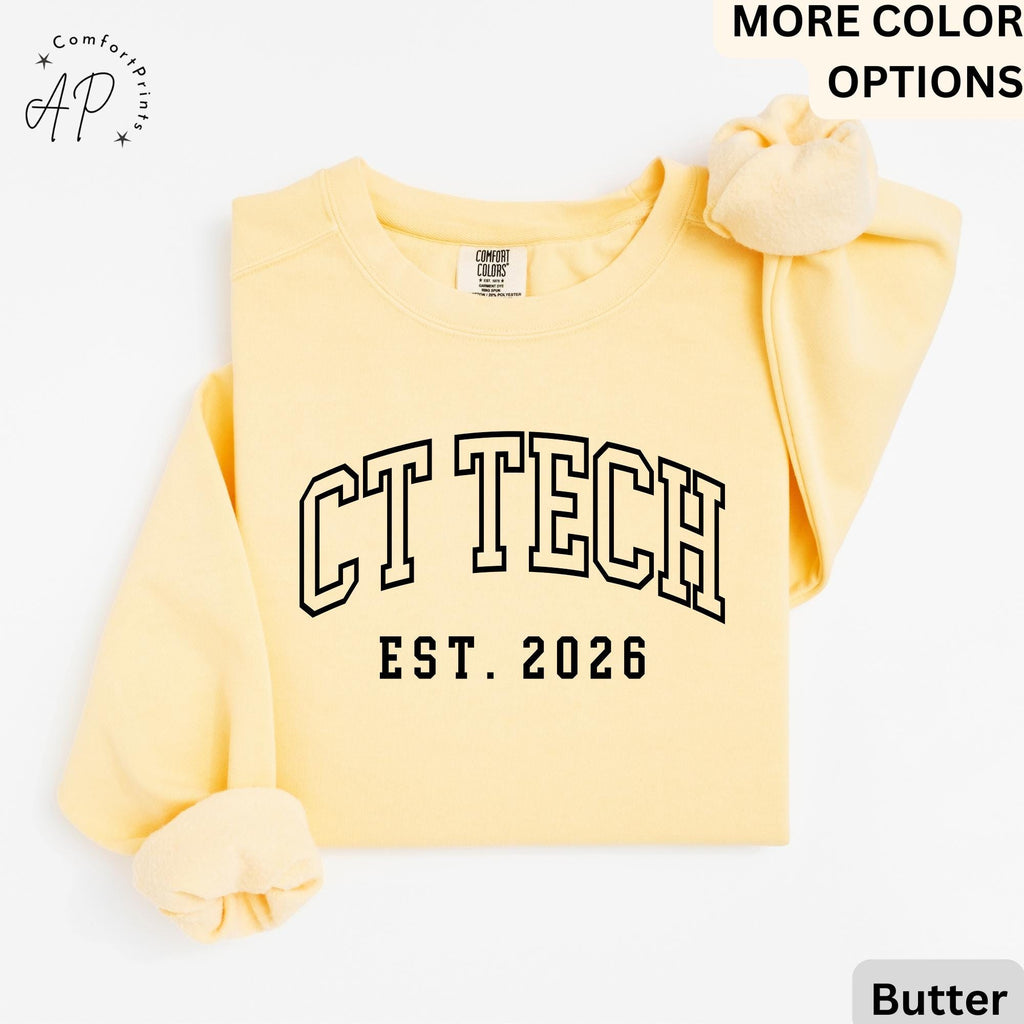 CT Technologist Comfort Colors® Sweatshirt, CT Scan Technologist Sweater, Computed Tomography, CAT Scan Tech