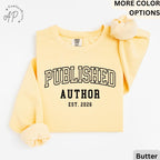 Personalized Published Author Comfort Colors Sweatshirt: Custom Writer Gift Sweater
