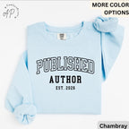 Personalized Published Author Comfort Colors Sweatshirt: Custom Writer Gift Sweater