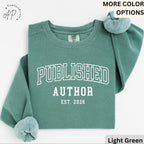 Personalized Published Author Comfort Colors Sweatshirt: Custom Writer Gift Sweater
