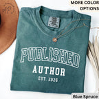 Personalized Published Author Comfort Colors Shirt: Custom Writer Gift T-Shirt