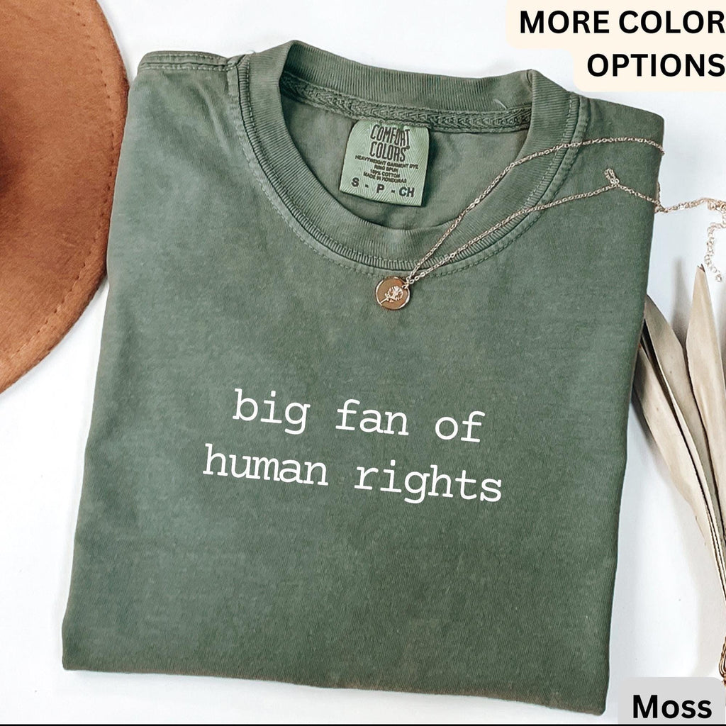 Big Fan Of Human Rights Shirt Comfort Colors T-Shirt, Equality Shirt, Social Justice Tee, Gift for Activist