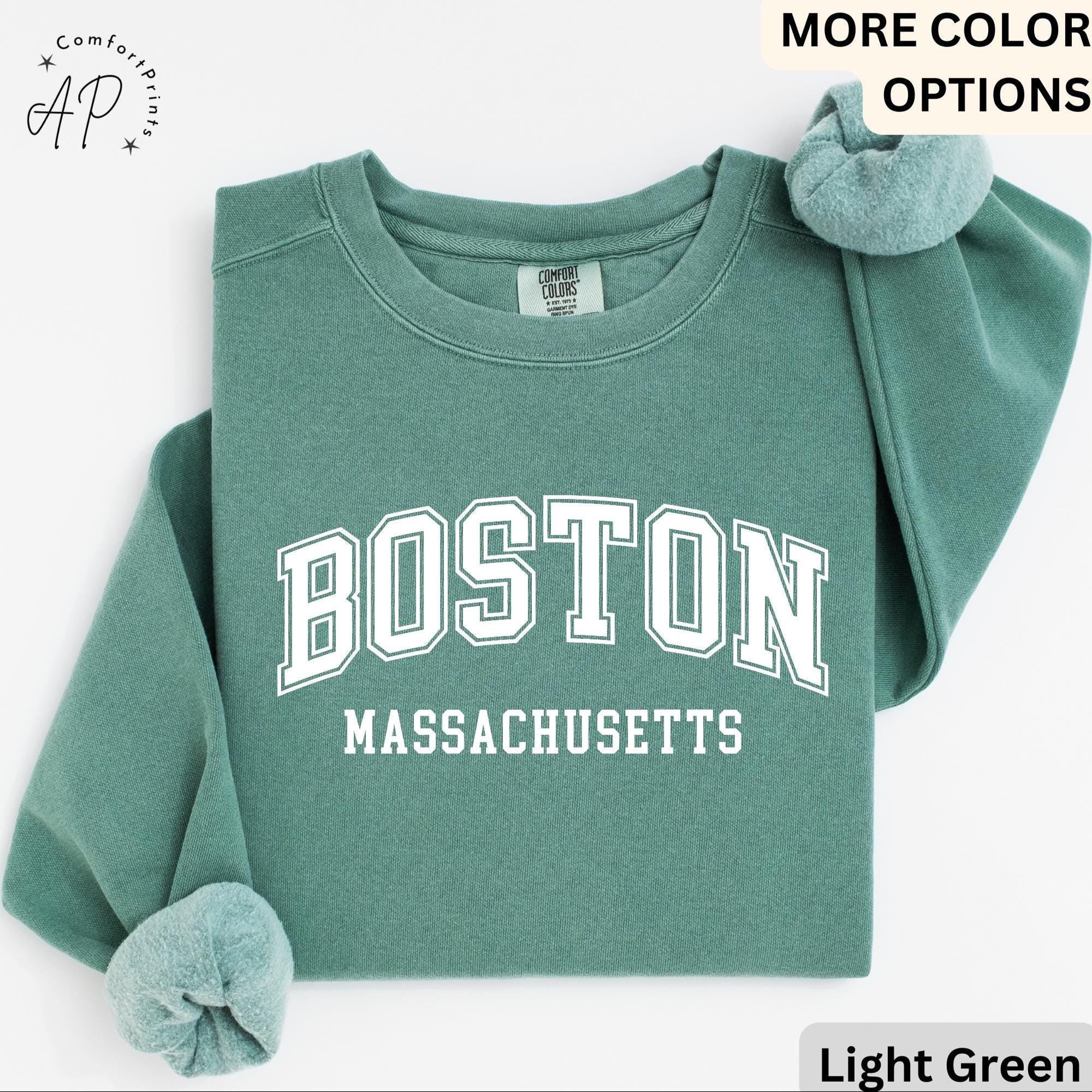 Boston Massachusetts Comfort Colors® Sweatshirt, Boston MA Sweater, Bostonian