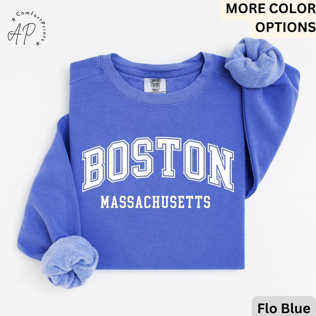 Boston Massachusetts Comfort Colors® Sweatshirt, Boston MA Sweater, Bostonian