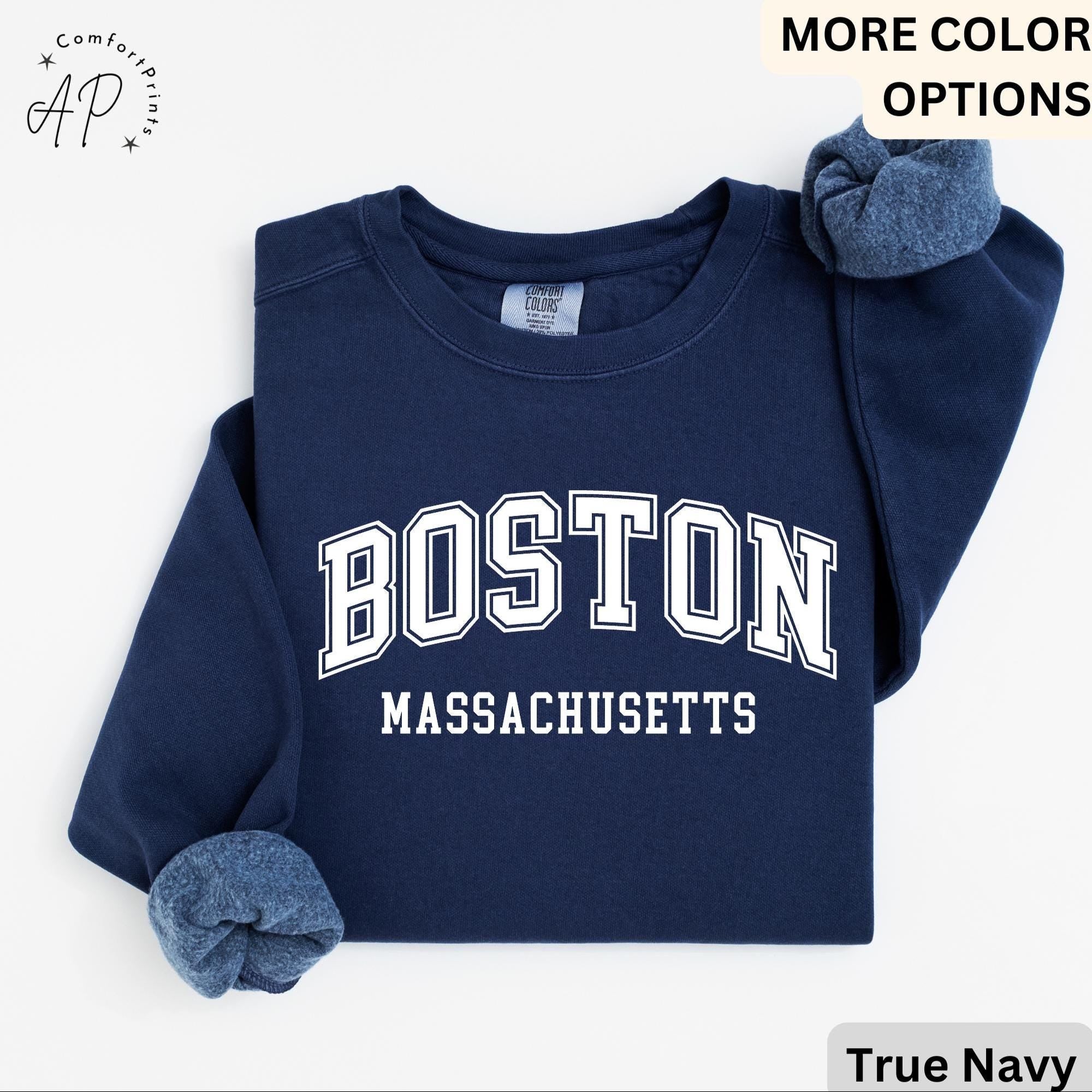 Boston Massachusetts Comfort Colors® Sweatshirt, Boston MA Sweater, Bostonian