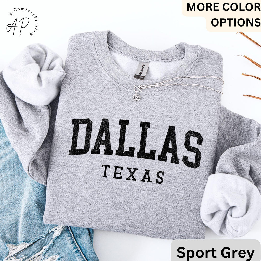 Dallas Texas Comfort Colors® Sweatshirt, Dallas Football Sweater, Dallas TX, Gift for Texans