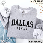 Dallas Texas Comfort Colors® Sweatshirt, Dallas Football Sweater, Dallas TX, Gift for Texans