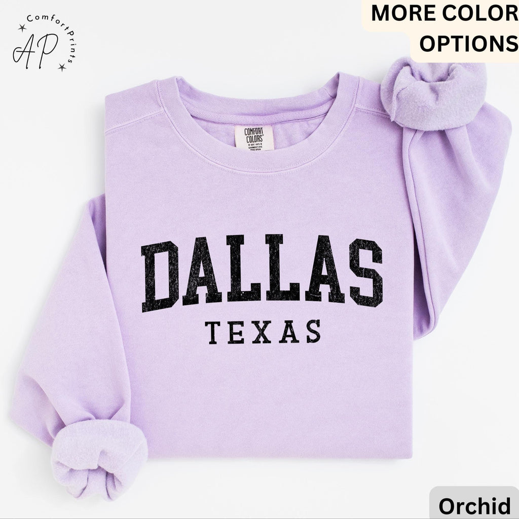 Dallas Texas Comfort Colors® Sweatshirt, Dallas Football Sweater, Dallas TX, Gift for Texans