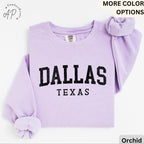 Dallas Texas Comfort Colors® Sweatshirt, Dallas Football Sweater, Dallas TX, Gift for Texans