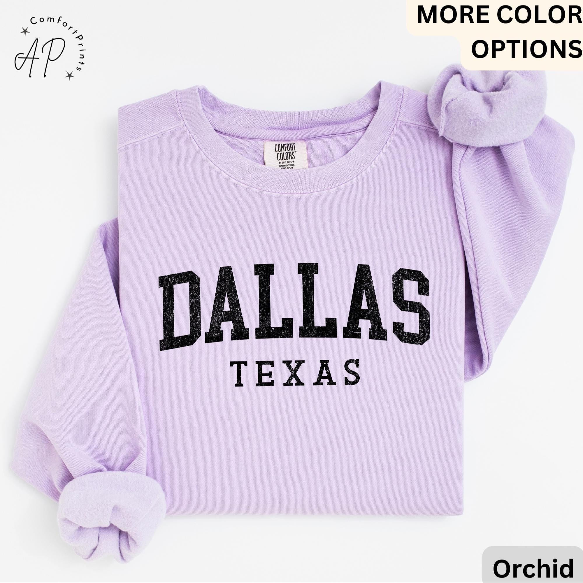 Dallas Texas Comfort Colors® Sweatshirt, Dallas Football Sweater, Dallas TX, Gift for Texans