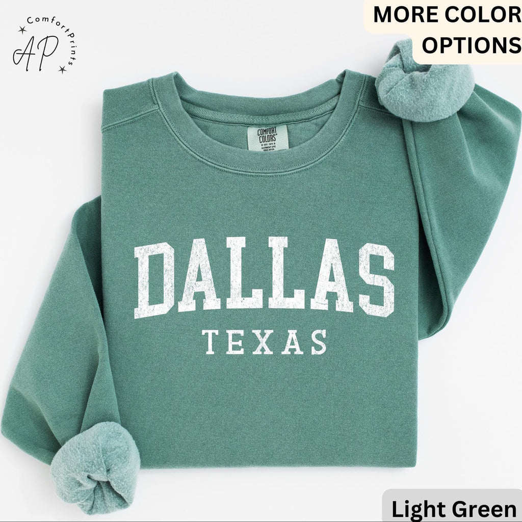 Dallas Texas Comfort Colors® Sweatshirt, Dallas Football Sweater, Dallas TX, Gift for Texans