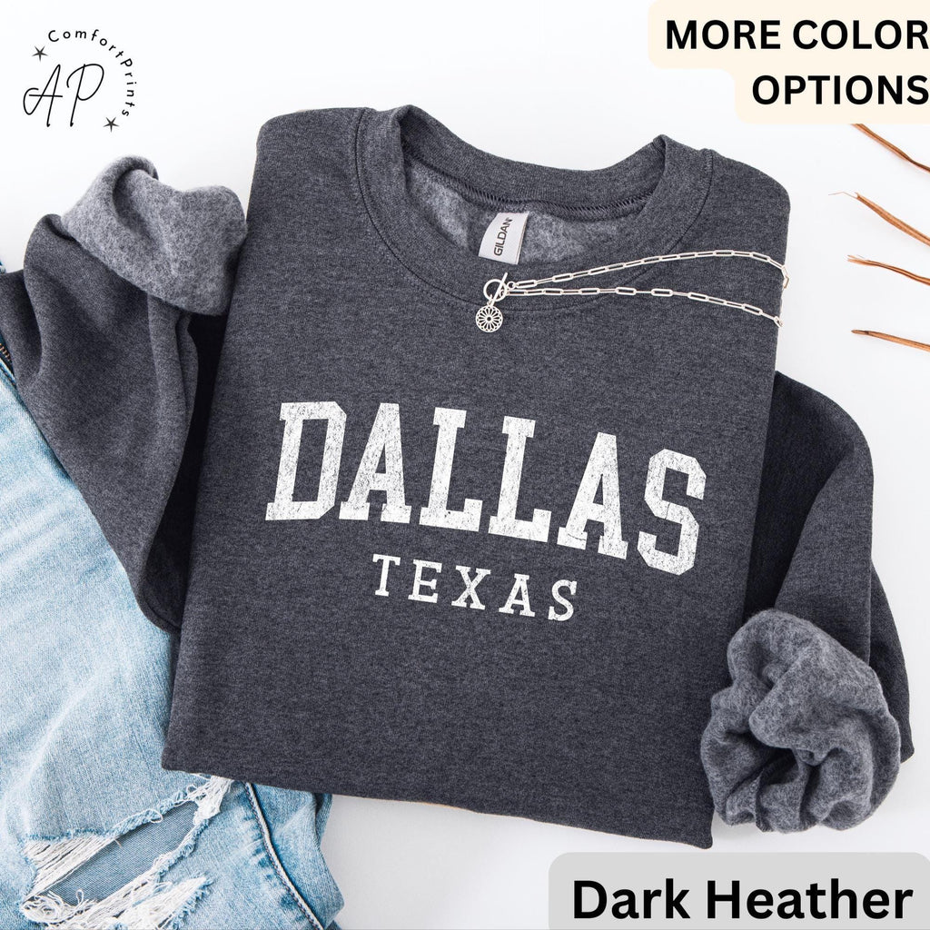Dallas Texas Comfort Colors® Sweatshirt, Dallas Football Sweater, Dallas TX, Gift for Texans
