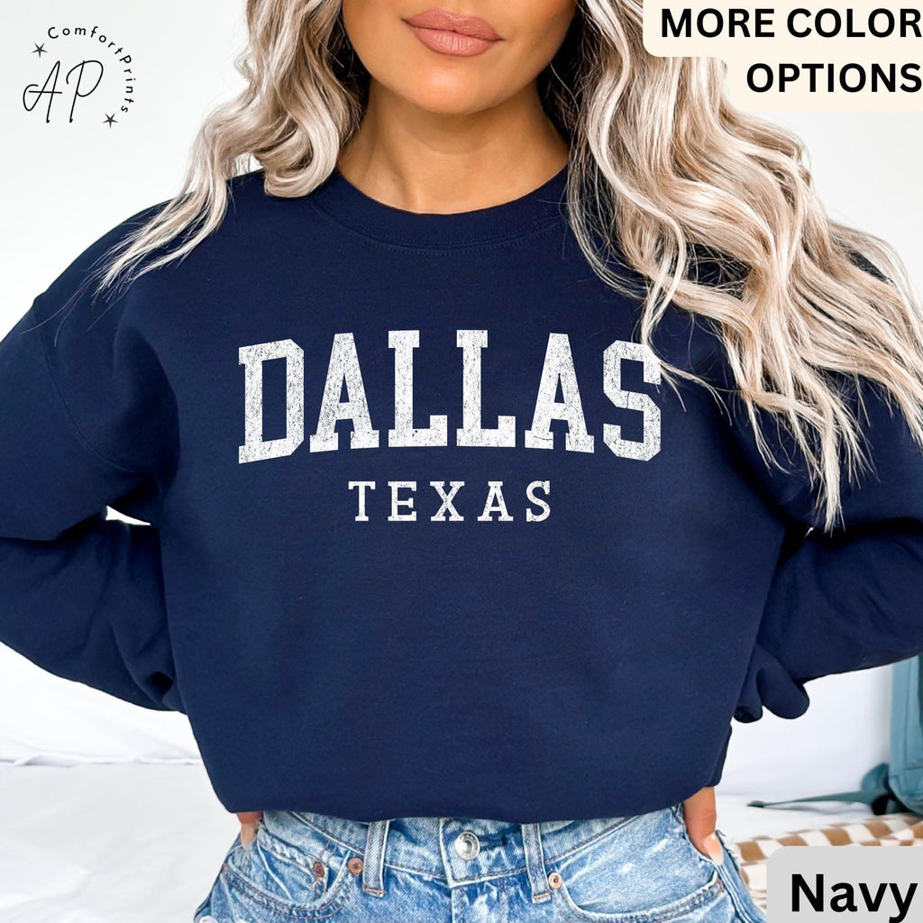 Dallas Texas Comfort Colors® Sweatshirt, Dallas Football Sweater, Dallas TX, Gift for Texans