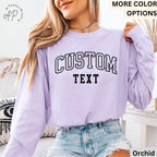 Custom Text Comfort Colors® Long Sleeve T-Shirt, Custom Shirt, Personalized Long-Sleeve Shirt, Your Text Shirt, Custom Long Sleeve