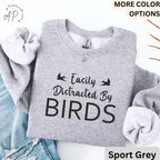 Easily Distracted By Birds Comfort Colors® Sweatshirt, Bird Watcher Sweater, Bird Lover, Gift for Ornithologists