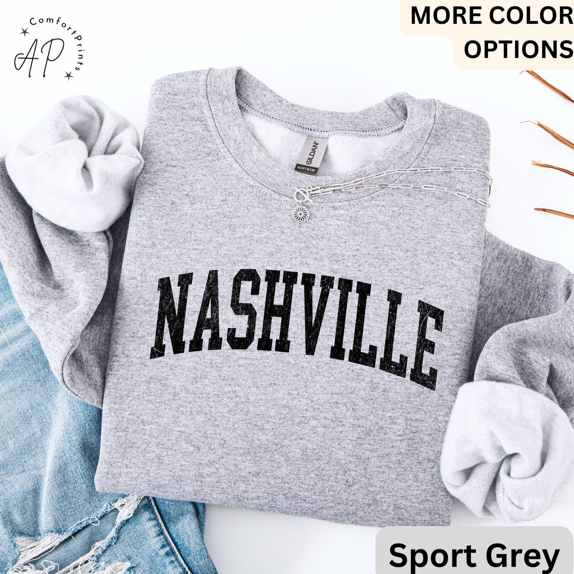Nashville Comfort Colors® Sweatshirt, Tennessee TN Vintage Sweater, Country Music Tennessee