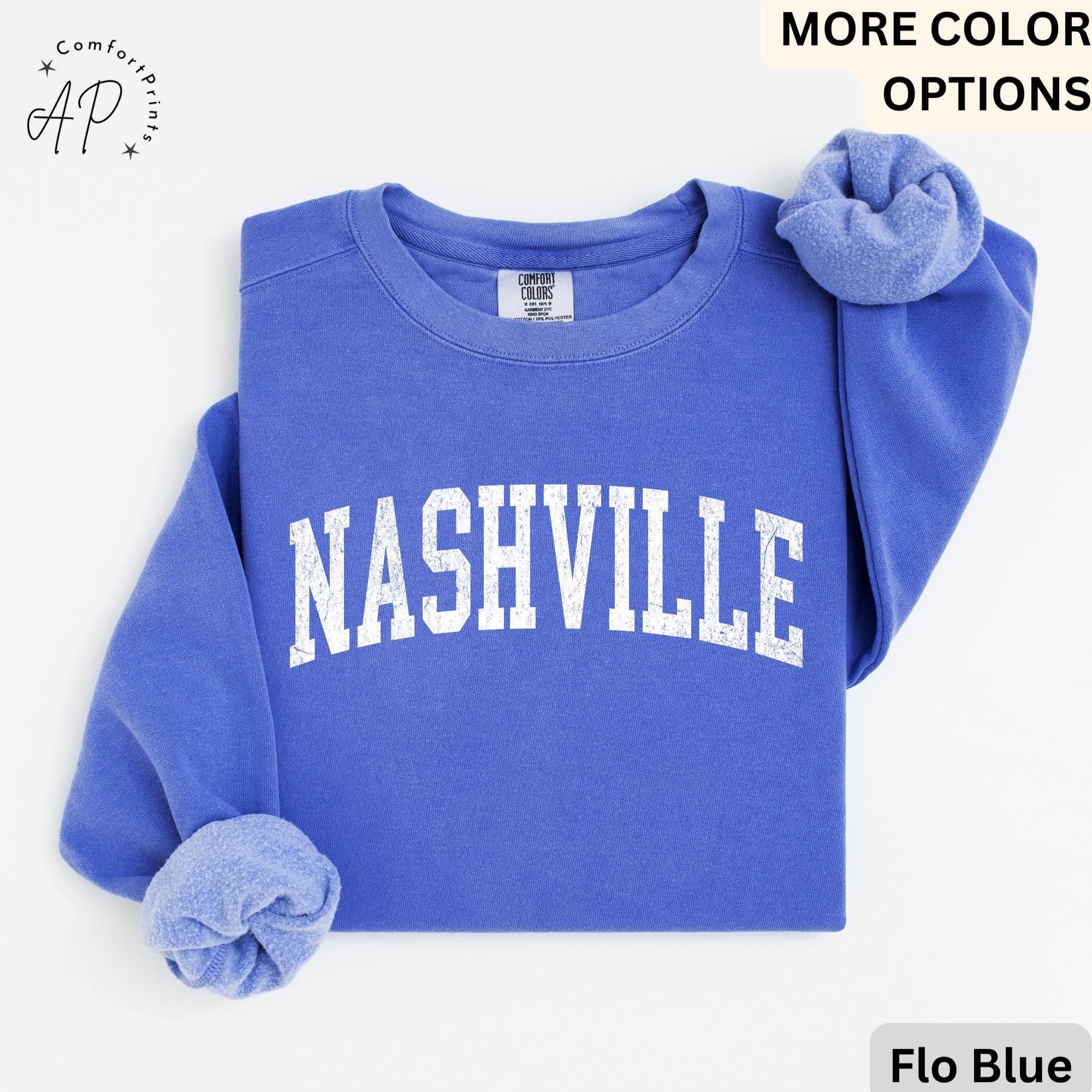Nashville Comfort Colors® Sweatshirt, Tennessee TN Vintage Sweater, Country Music Tennessee