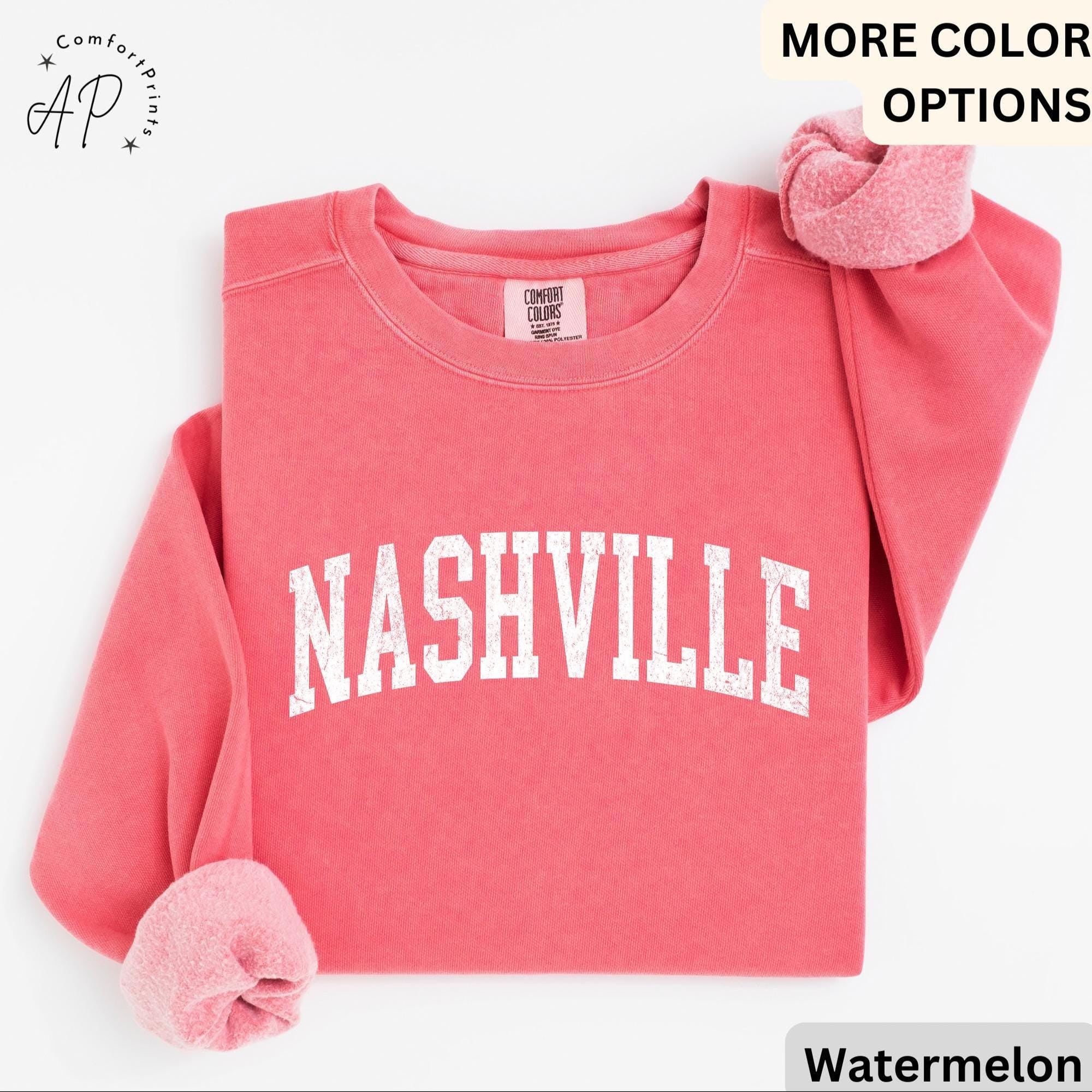Nashville Comfort Colors® Sweatshirt, Tennessee TN Vintage Sweater, Country Music Tennessee