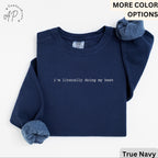 Mental Health Comfort Colors® Sweatshirt, I'm Literally Doing My Best Sweater, Motivational, Gift for Inspiration
