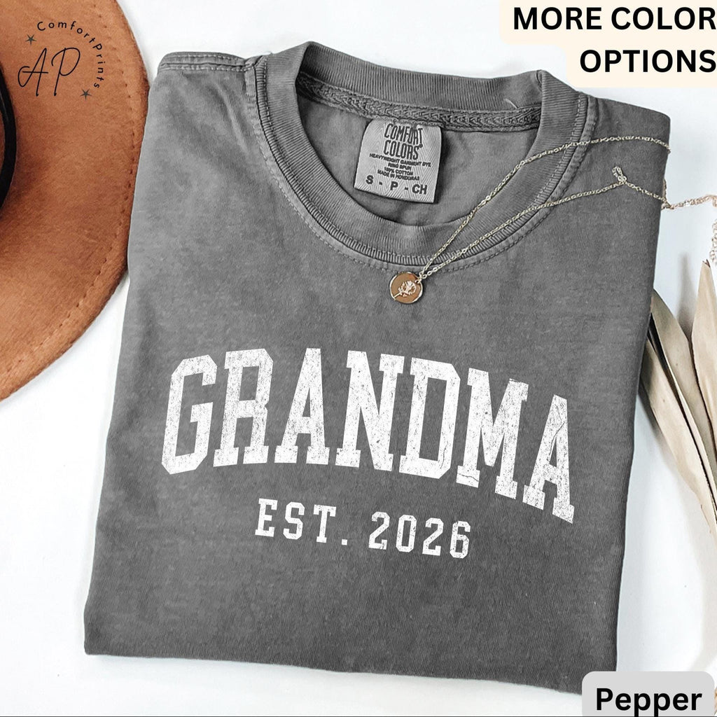Grandma Comfort Colors® T-Shirt, Personalized Grandma Shirt, Gift for Grandmother, Mother's Day Grammy Tee