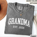 Grandma Comfort Colors® T-Shirt, Personalized Grandma Shirt, Gift for Grandmother, Mother's Day Grammy Tee