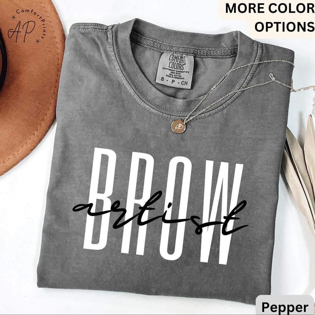 Brow Artist Comfort Colors® T-Shirt, Brow Therapist Esthetician Shirt, Eyelash Extension Tee, Lash Tech Gift, Mascara Lover, Cosmetology