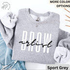 Brow Artist Comfort Colors® Sweatshirt, Brow Therapist Esthetician Sweater, Eyelash Extension, Lash Tech Gift, Mascara Lover, Cosmetology