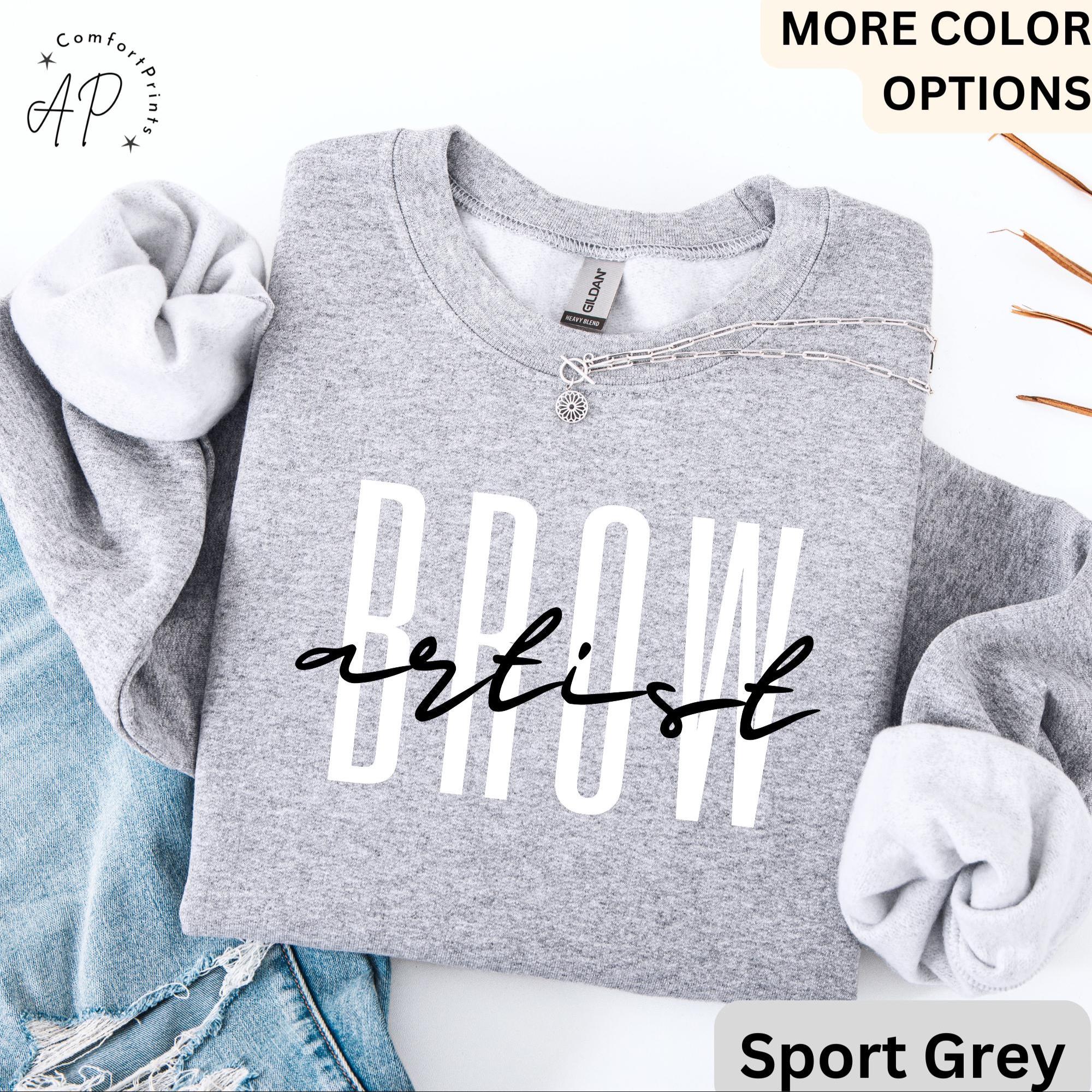 Brow Artist Comfort Colors® Sweatshirt, Brow Therapist Esthetician Sweater, Eyelash Extension, Lash Tech Gift, Mascara Lover, Cosmetology