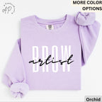 Brow Artist Comfort Colors® Sweatshirt, Brow Therapist Esthetician Sweater, Eyelash Extension, Lash Tech Gift, Mascara Lover, Cosmetology