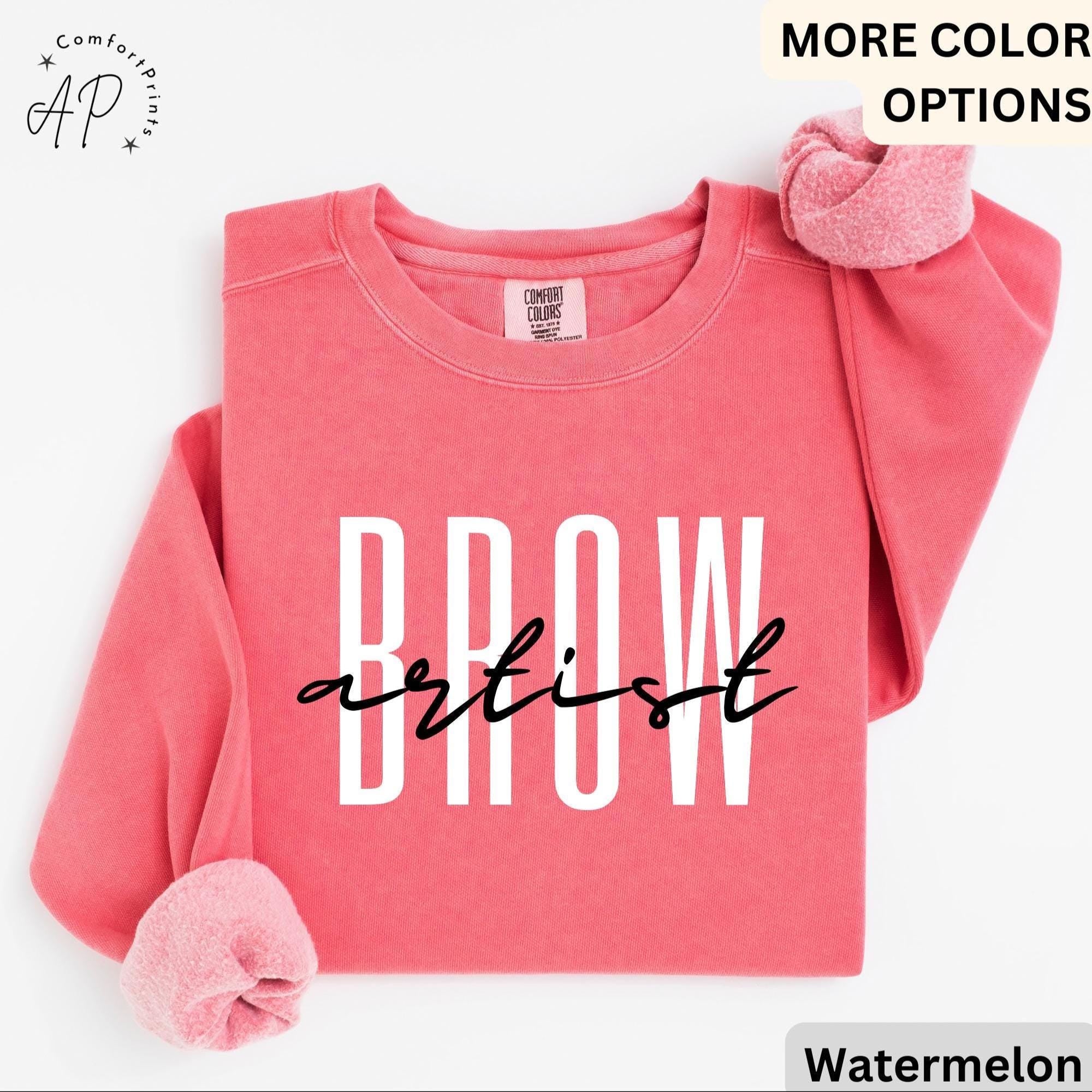 Brow Artist Comfort Colors® Sweatshirt, Brow Therapist Esthetician Sweater, Eyelash Extension, Lash Tech Gift, Mascara Lover, Cosmetology