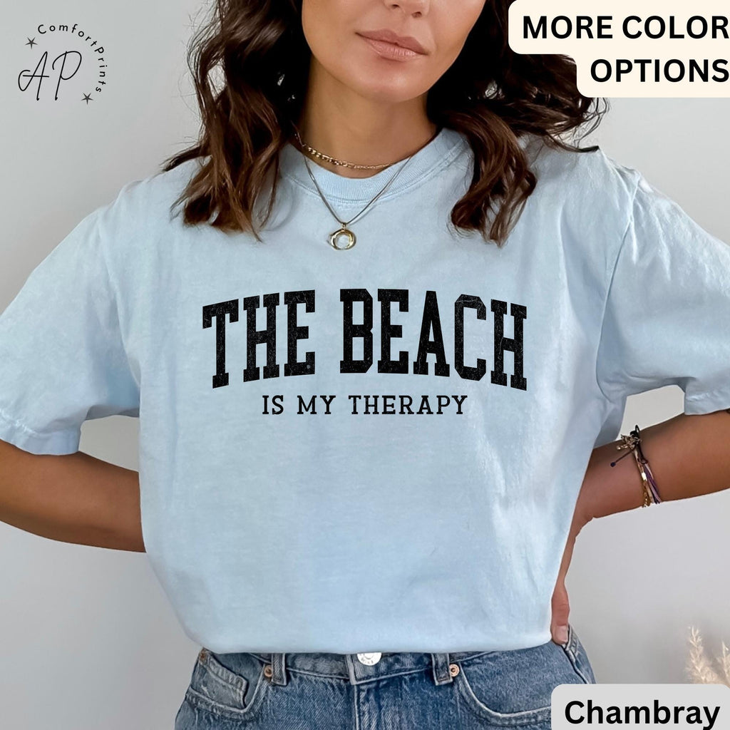 Beach Therapy Comfort Colors® T-Shirt, Summer Vacation Shirt, Family Travel Tee