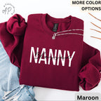 Blessed Nanny Comfort Colors® Sweatshirt, New Nana Sweater, Gift for Grandma, Pregnant Announcement, Grammy