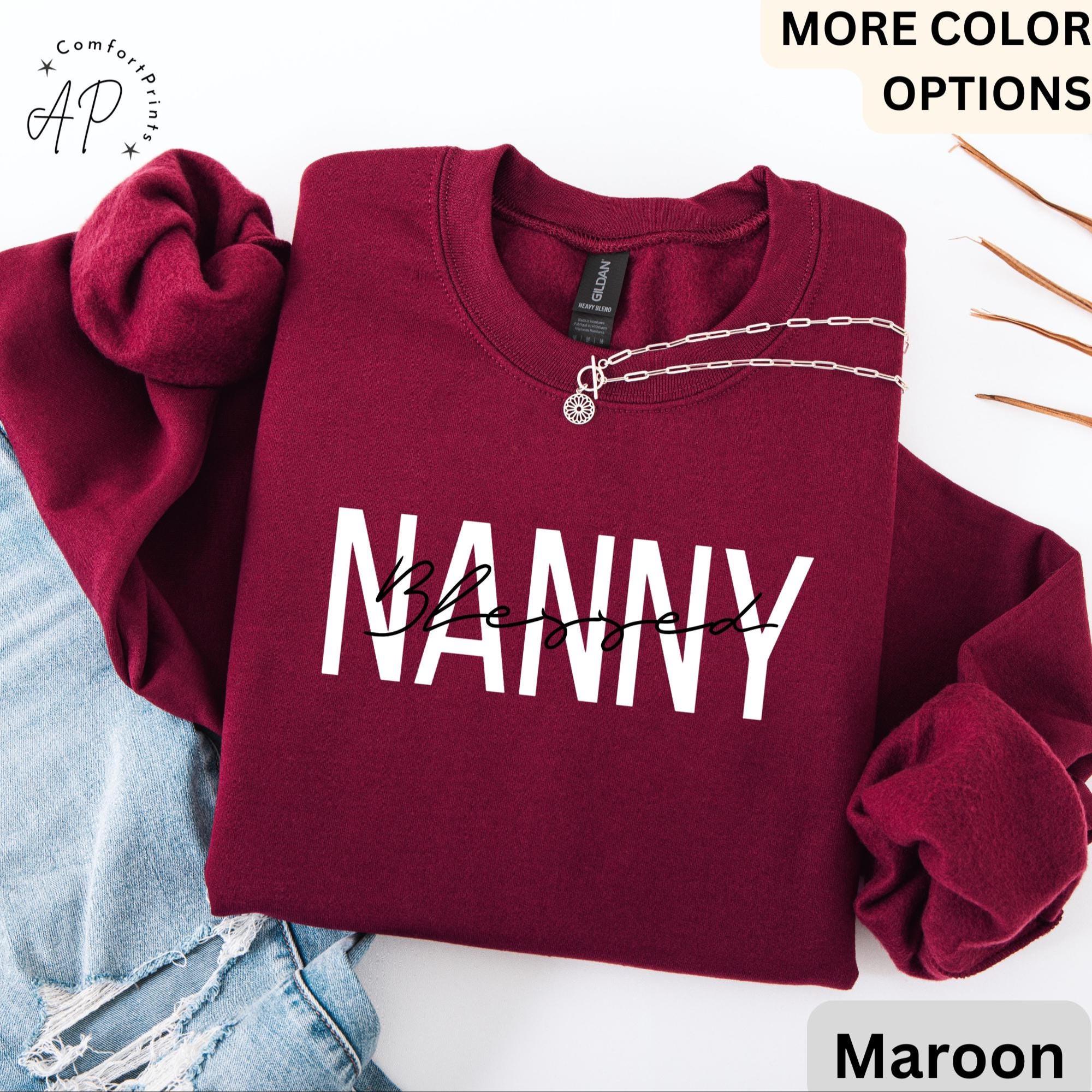 Blessed Nanny Comfort Colors® Sweatshirt, New Nana Sweater, Gift for Grandma, Pregnant Announcement, Grammy