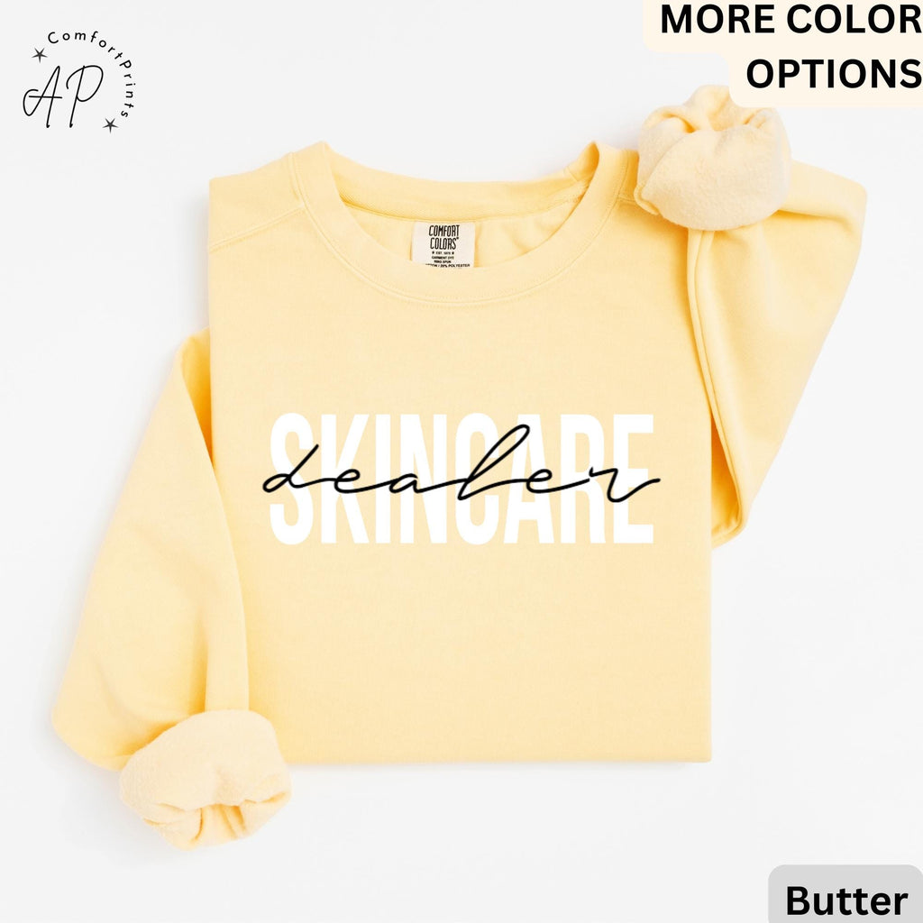 Skincare Dealer Comfort Colors® Sweatshirt, Beauty Skincare Sweater, Cosmetologist, Cosmetology Beautician Esthetician, Makeup Artist