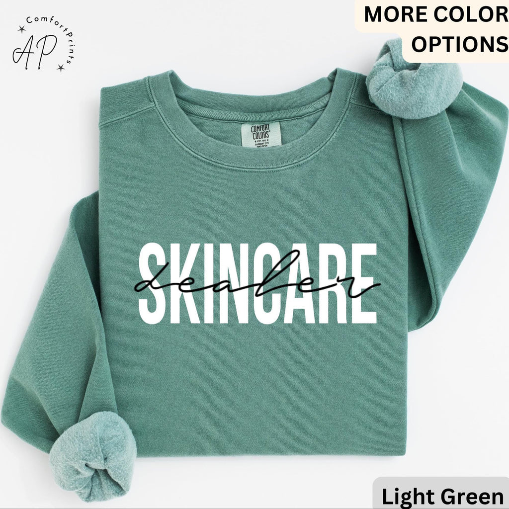 Skincare Dealer Comfort Colors® Sweatshirt, Beauty Skincare Sweater, Cosmetologist, Cosmetology Beautician Esthetician, Makeup Artist