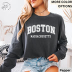 Boston Massachusetts Comfort Colors® Long Sleeve Shirt, Boston MA Long-Sleeve Tee, Massachusetts LongSleeve Shirt, Bostonian