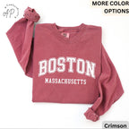 Boston Massachusetts Comfort Colors® Long Sleeve Shirt, Boston MA Long-Sleeve Tee, Massachusetts LongSleeve Shirt, Bostonian