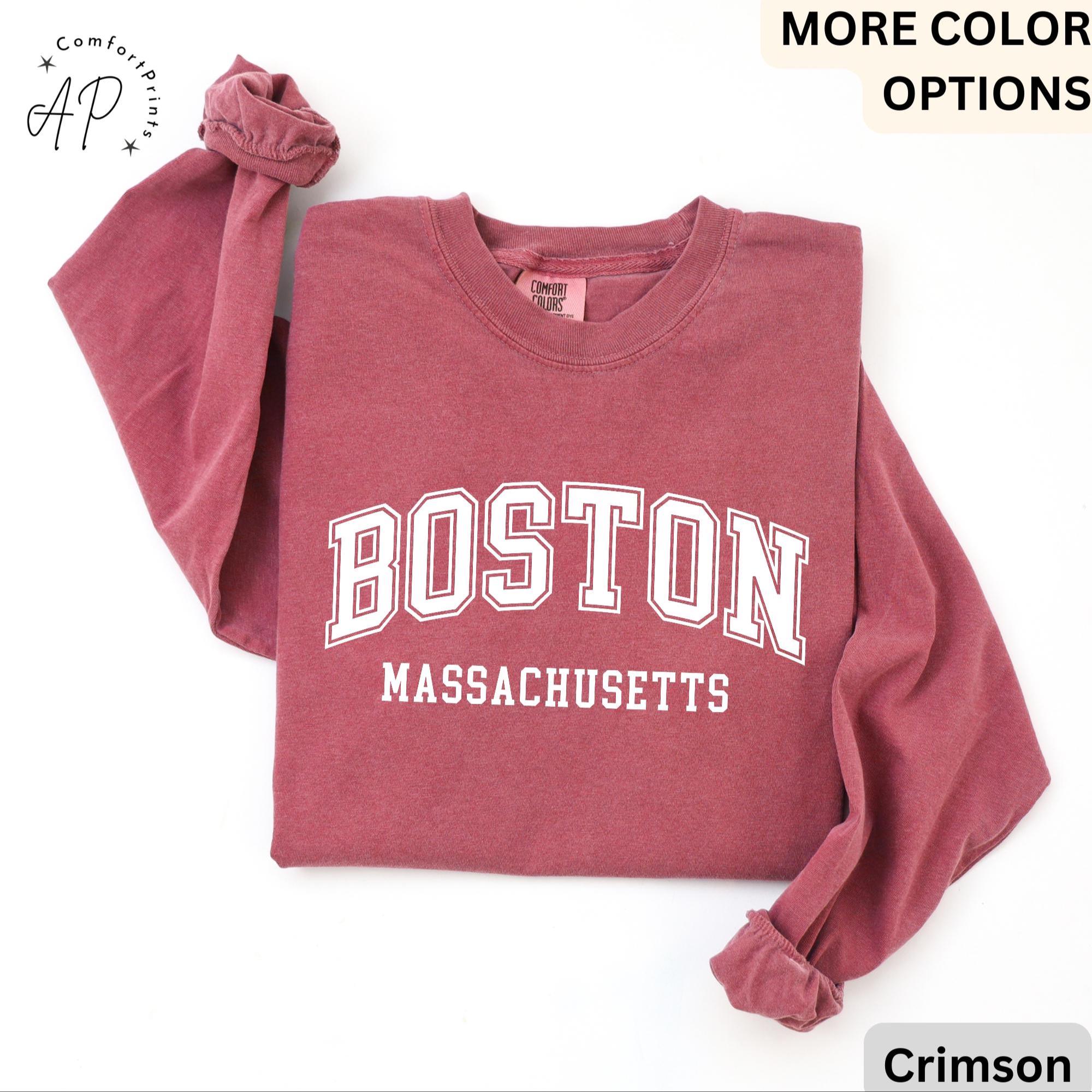 Boston Massachusetts Comfort Colors® Long Sleeve Shirt, Boston MA Long-Sleeve Tee, Massachusetts LongSleeve Shirt, Bostonian