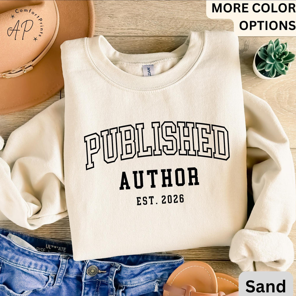Personalized Published Author Comfort Colors Sweatshirt: Custom Writer Gift Sweater