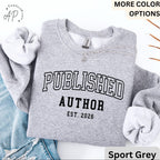 Personalized Published Author Comfort Colors Sweatshirt: Custom Writer Gift Sweater