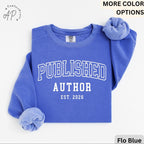 Personalized Published Author Comfort Colors Sweatshirt: Custom Writer Gift Sweater