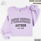 Personalized Published Author Comfort Colors Sweatshirt: Custom Writer Gift Sweater