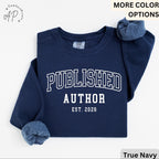Personalized Published Author Comfort Colors Sweatshirt: Custom Writer Gift Sweater