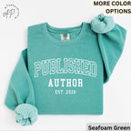 Personalized Published Author Comfort Colors Sweatshirt: Custom Writer Gift Sweater