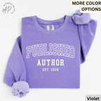 Personalized Published Author Comfort Colors Sweatshirt: Custom Writer Gift Sweater