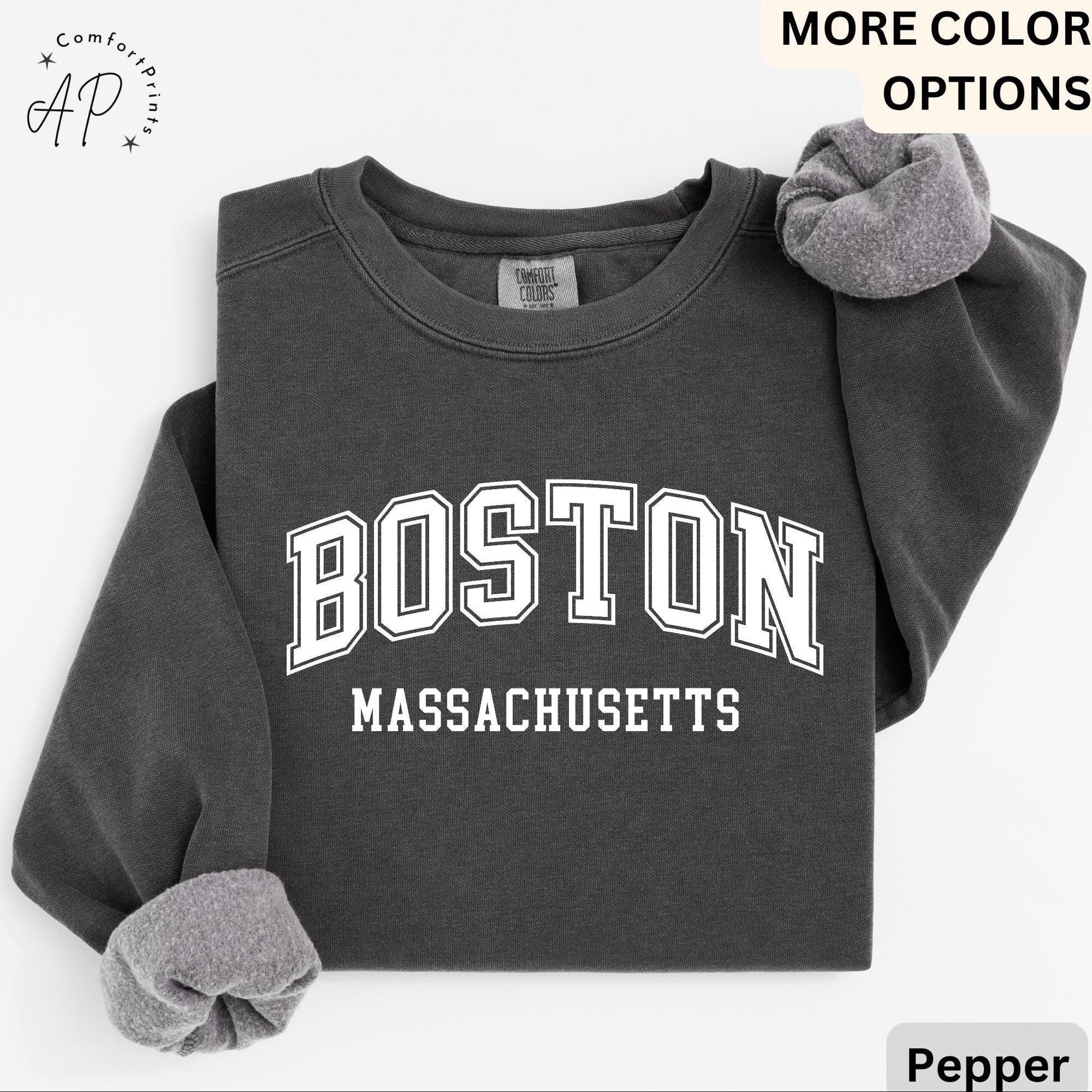 Boston Massachusetts Comfort Colors® Sweatshirt, Boston MA Sweater, Bostonian