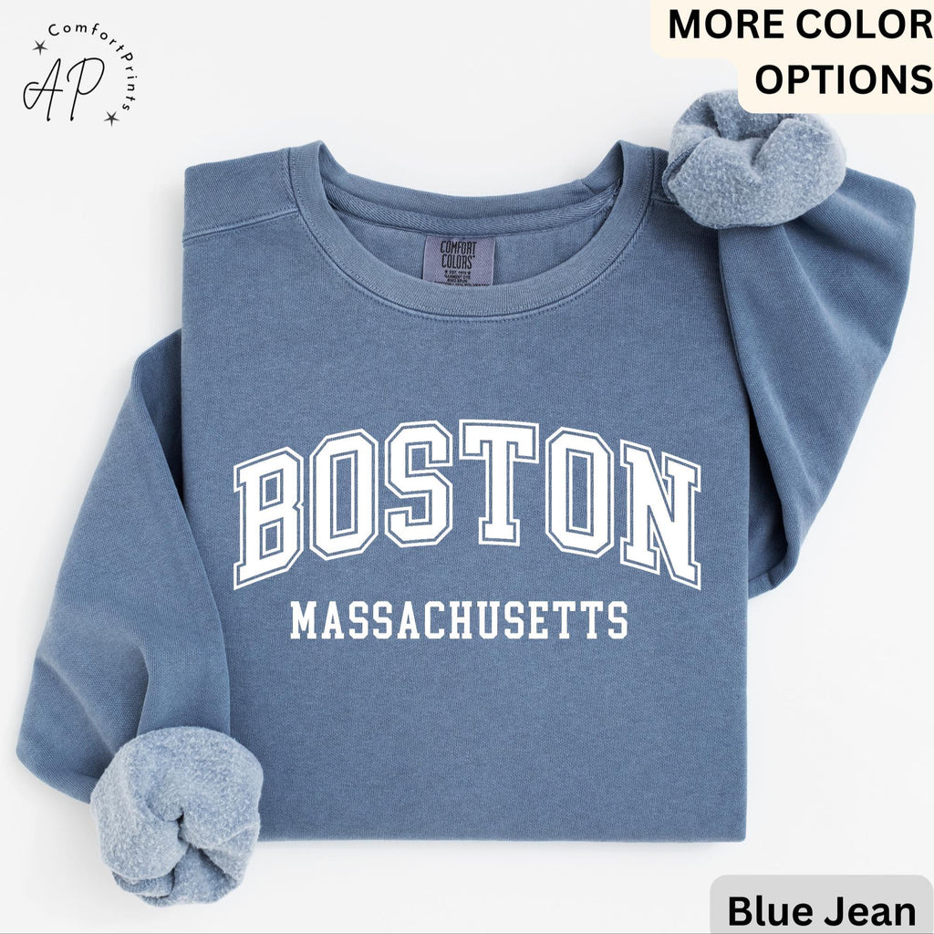 Boston Massachusetts Comfort Colors® Sweatshirt, Boston MA Sweater, Bostonian
